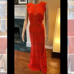 BCBG new poppy Merida dress, cutout at side & back